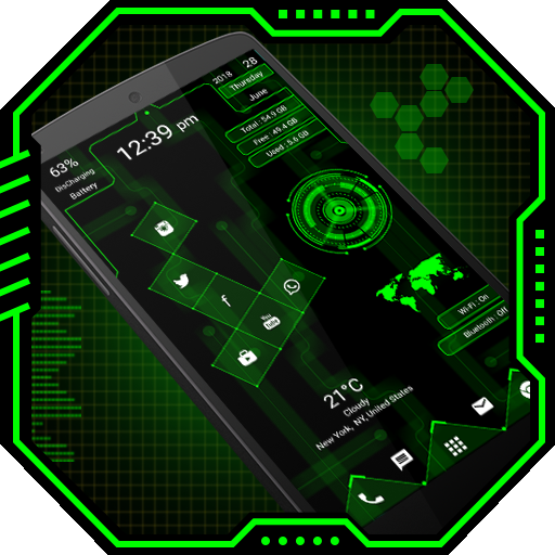 Hi-tech Square Launcher logo