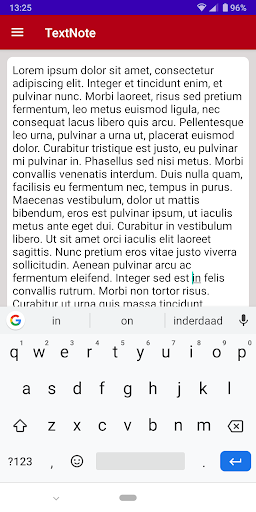 WordPad Textnote Screen 2