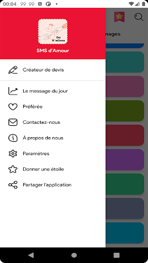 Android application beaux messages d’amour 2024 screenshort