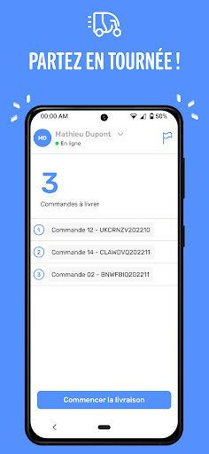 Android application Mon-Marché Livreur screenshort