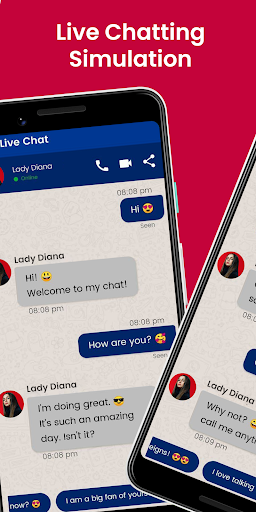 Lady Diana Fake Call & Chat Screen 3