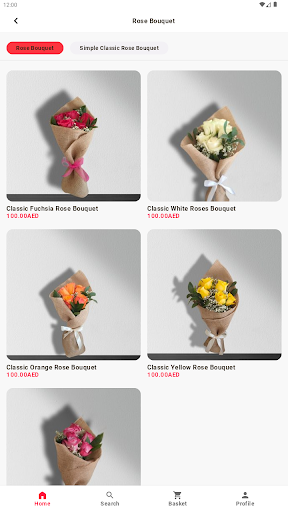 Android application FALLOWRA FLOWERS screenshort