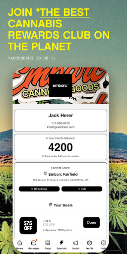 Android application Embarc Cannabis Dispensary screenshort
