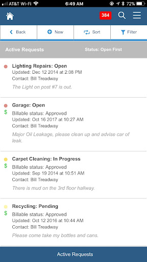 Tenant Center Screen 2