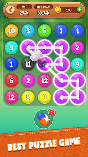 Android application Number Bubble Puzzle screenshort