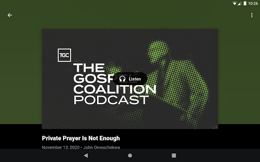 Screenshot of The Gospel Coalition