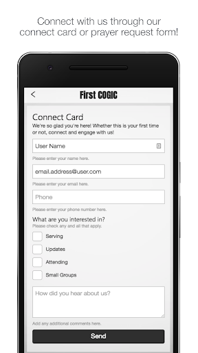 Android application First COGIC screenshort