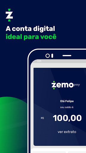 Android application ZemoBank | Conta PF screenshort