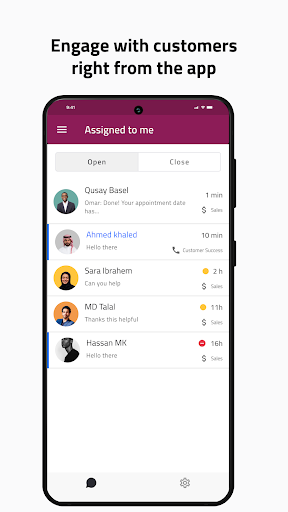Android application BusinessChat.io screenshort
