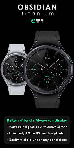 OBSIDIAN Titanium - watch face Screen 3