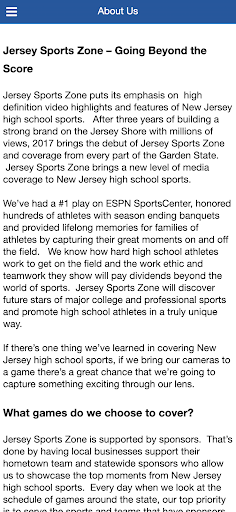 Jersey Sports Zone Screen 3