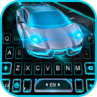 Тема для клавиатуры Flashy Neon Sports Car