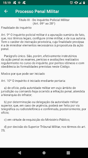 Processo Penal Militar 2024 Screen 2