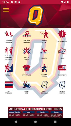 Android application Queen's Athletics & Recreation screenshort