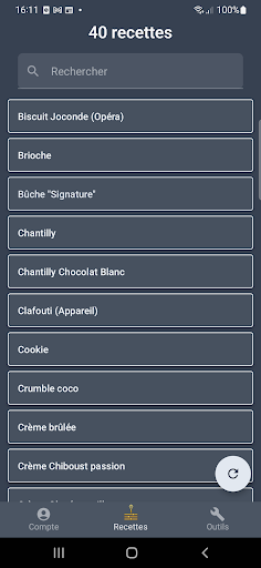 Android application Inspecteur Sucre screenshort
