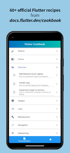 Android application Flutter Offline Cookbook screenshort