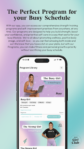 Busy Girl Club App Screen 2