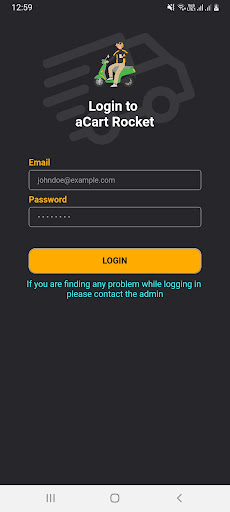 Android application aCart Rocket screenshort