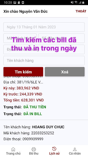 Thu Cước Và In Điện Nước Screen 2
