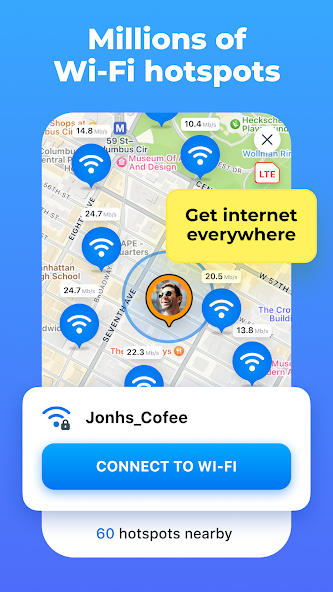 WiFi Map®: إنترنت, eSIM, VPN 7.5.3 APK + Mod (Unlimited money) إلى عن على ذكري المظهر