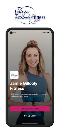 Android application Jamie Gillooly Fitness screenshort