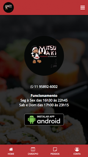 Android application MitsuMaki Sushi & Bar screenshort