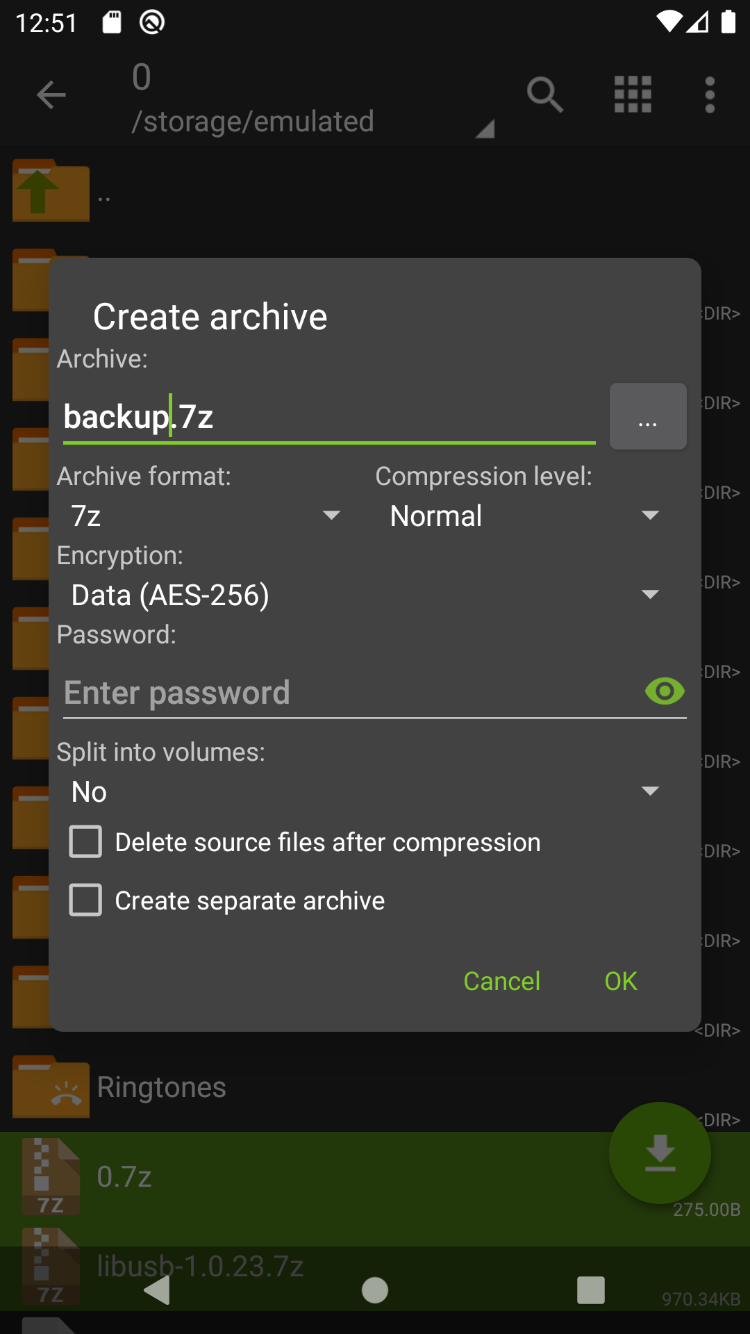 ZArchiver Screen 2