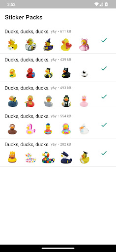ypws duck Stickers Screen 2