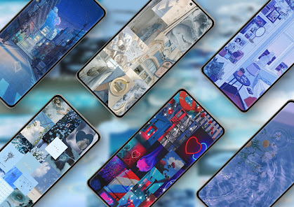 Captura 10 Papel pintado estético azul android