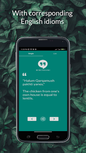 Android application Burushaski Quotes Idioms screenshort