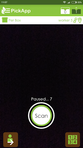 PickApp Scanner Screen 2