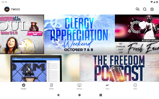 Screenshot of The Worship Center