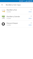 screenshot of BlackBerry Hub+ Services