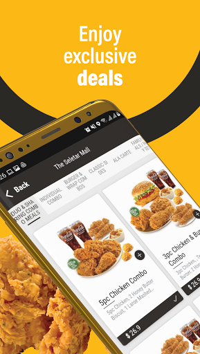 Android application Texas Chicken Singapore screenshort