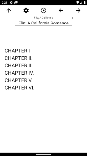 Android application Book, Flip: A California Roman screenshort