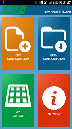 Android application F&F PCZ Configurator screenshort