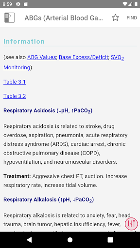Quick Reference Critical Care Screen 3