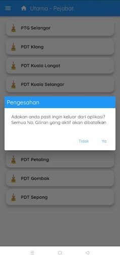 Android application e-Tanah Q screenshort