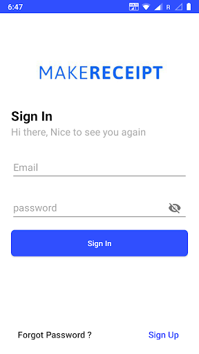 Android application Make Receipt - Receipt Generat screenshort