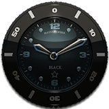 Clock Widget Black Star icon