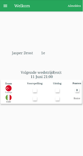Voetbal poule Screen 2