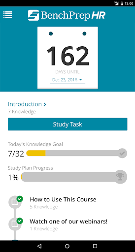 Android application BenchPrepHR Companion screenshort