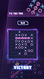 Tic Tac Toe 2 Player: XO Glow