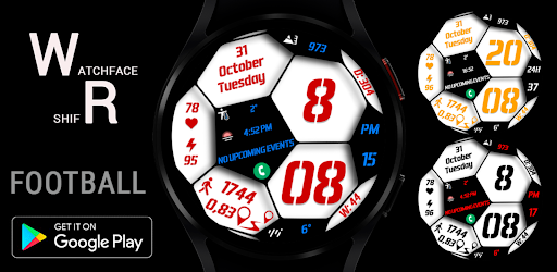 Android application Football Watch Face Wear OS screenshort