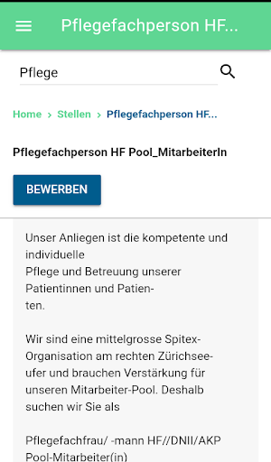 Swiss Medi-Jobs Screen 3
