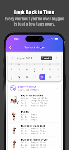 Screenshot of Bench Gym Log: Workout Tracker