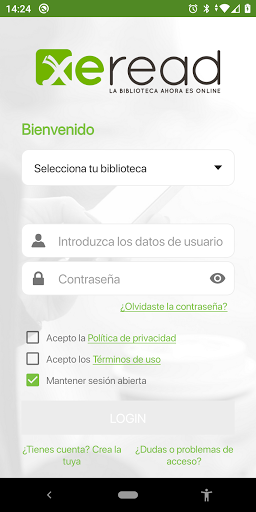 Android application xebook® read App screenshort