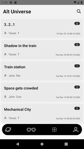 Android application Alt Universe screenshort