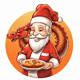 Christmas recipes, tasty food icon