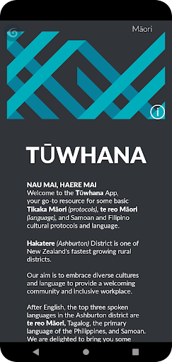 Android application Tūwhana screenshort